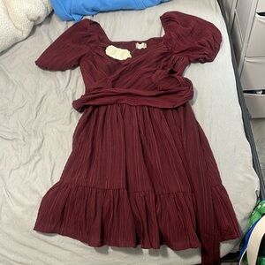 Burgundy Red Altar’d State Wrap Dress